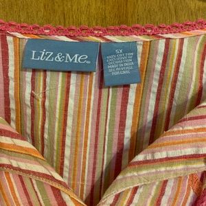 Liz and Me casual shirt. Size 5x